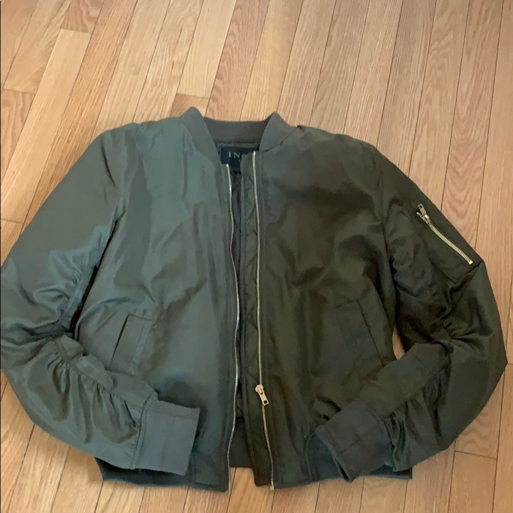 Green bomber jacket